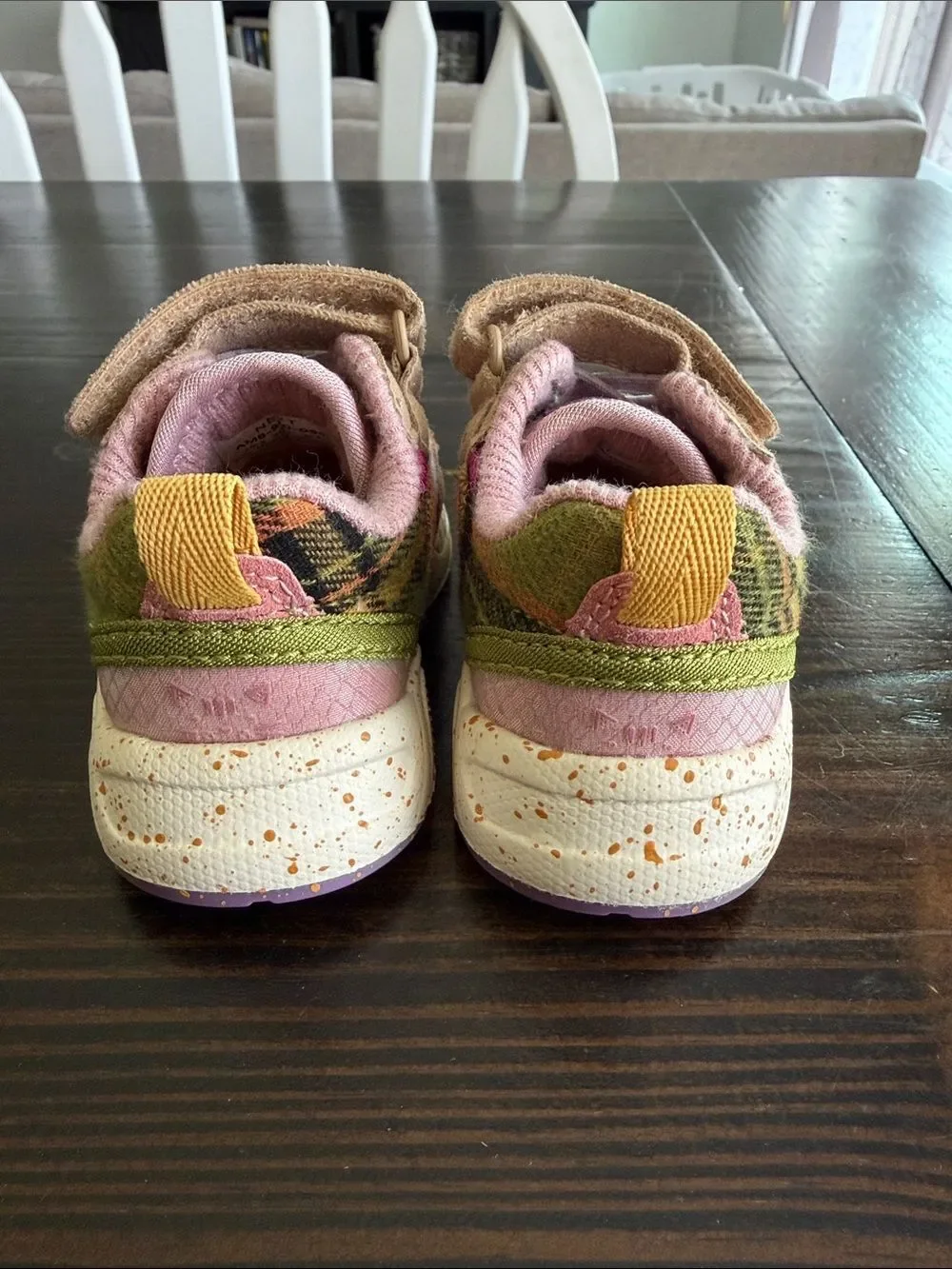 NEXT US Infant Pink Multi Elastic Lace Touch Fasten Trainers Sneakers
